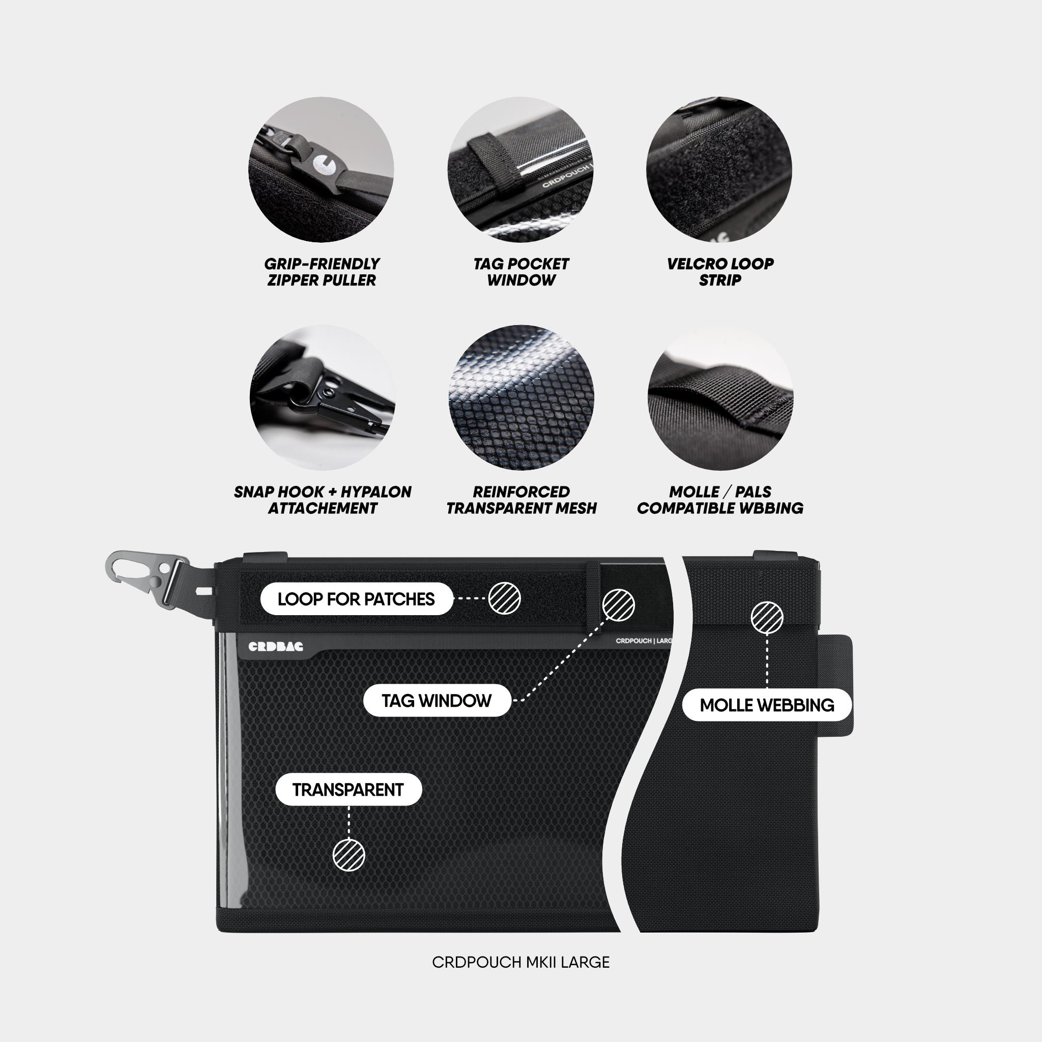 CRDPOUCH Organizer Tasche Large