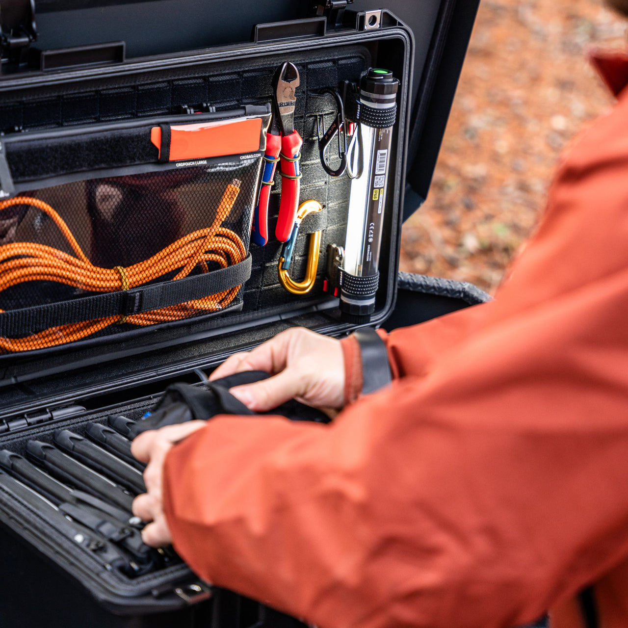 CRDBAG GRID-LID in carry-on luggage for efficient packing
